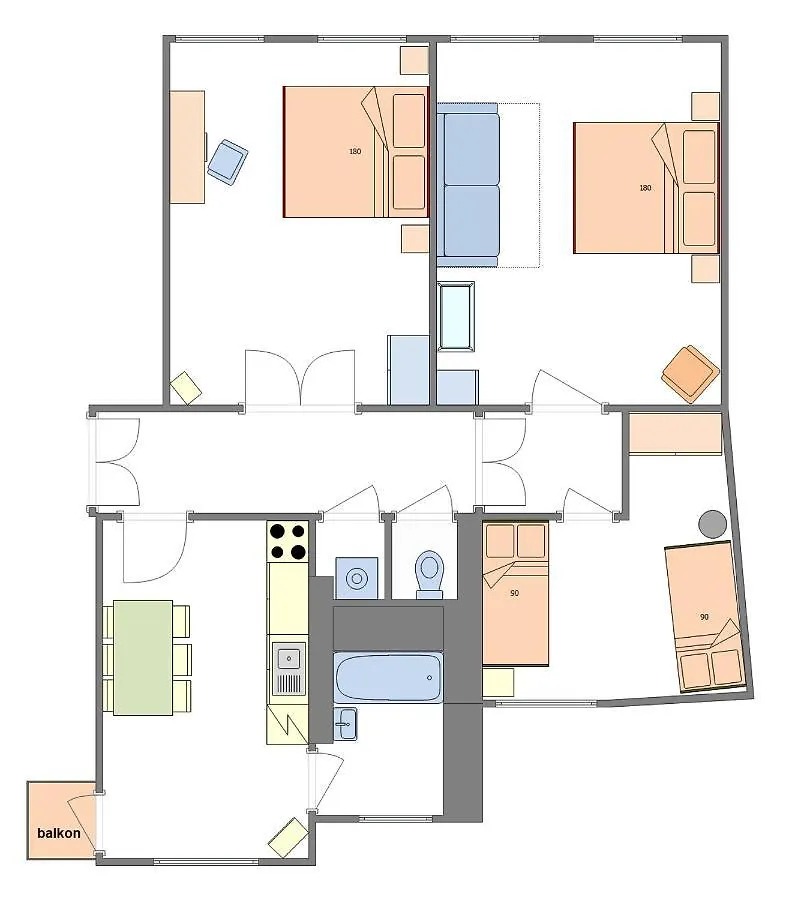 For Celebrations Spacious 3Bdr Apartment With Balcony Praga